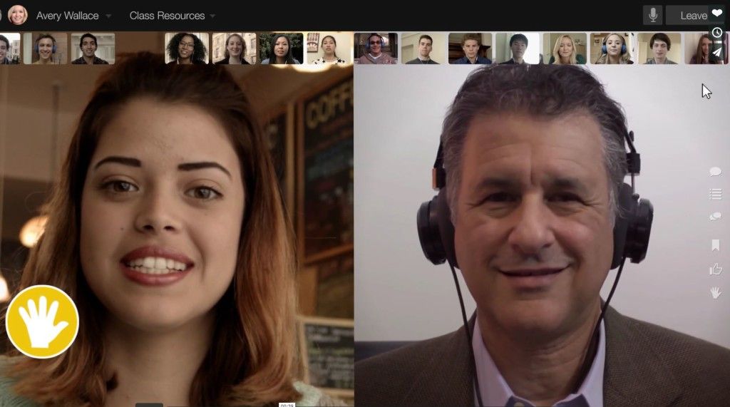 During class, the software helps the professor to track who has spoken and who has not, one of the many benefits of capturing data about the class