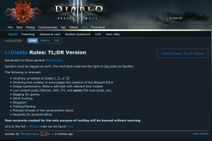 Example of a subreddit's rules