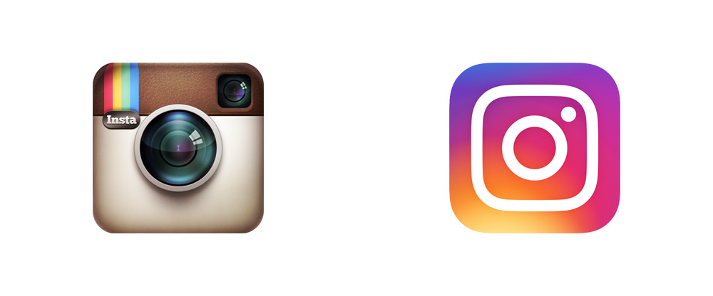 Instagram old and current logo