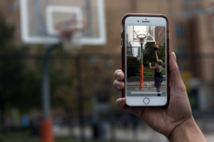 Thumbnail for Immersive sports analytics overlays the virtual world onto real life.