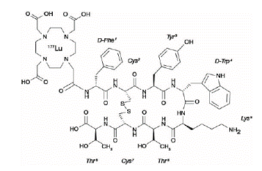 LUTATHERA® (lutetium Lu 177 dotatate) - Structural Formula Illustration