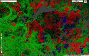 Deforestation overlay of Google Earth
