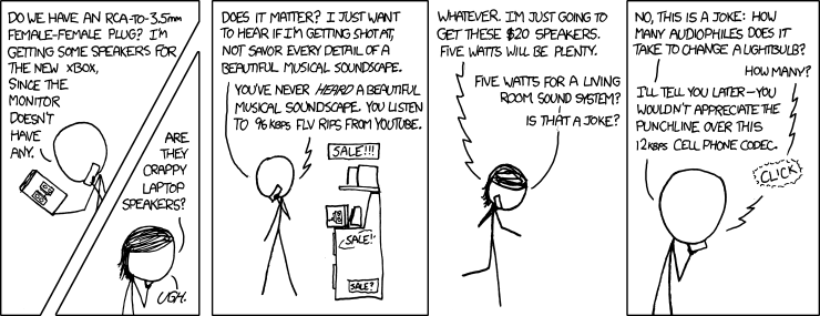 Munroe, Randall. "Audiophiles," xkcd.