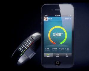 Nike Fuelband and Nike+ app.