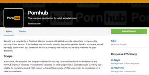 [2] Pornhub's listing on HackerOne