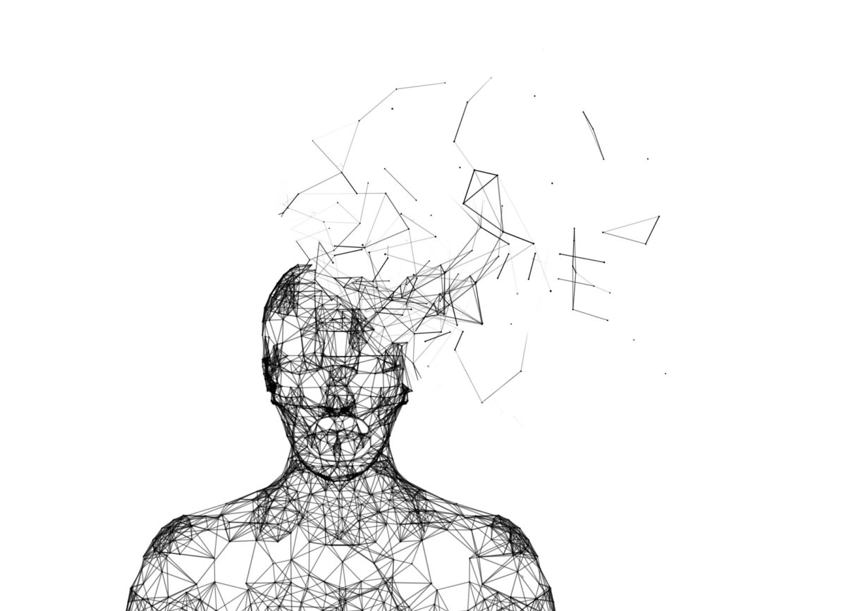 Shattered-human-head-isolated-on-white