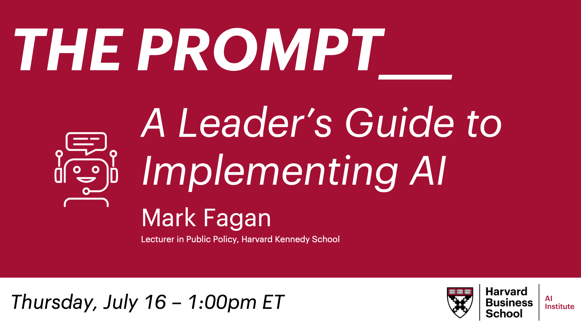 The Prompt A Leader's Guide to Implementing AI