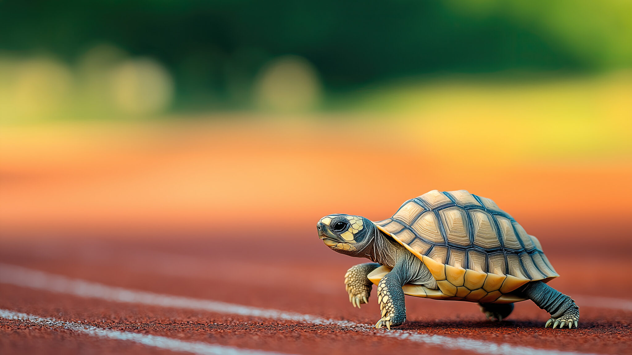 turtle on a racetrack
